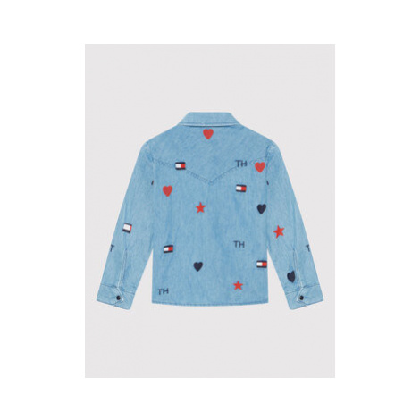 Tommy Hilfiger Košeľa Embroiderd Shirt KG0KG05751 D Modrá Regular Fit