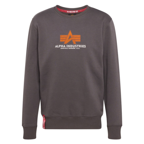 ALPHA INDUSTRIES Mikina  tmavosivá / oranžová / biela