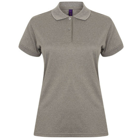 Henbury Dámske funkčné polo tričko H476 Heather Grey