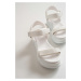 LuviShoes Women's White Sandals 4760