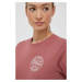 Bavlnené tričko Jack Wolfskin 10 ružová farba