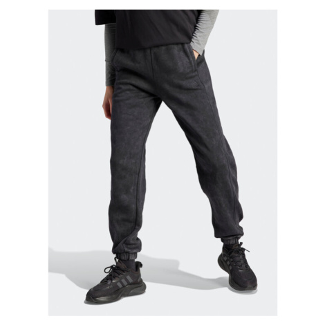 Adidas Teplákové nohavice ALL SZN Fleece Washed HZ2987 Čierna Loose Fit