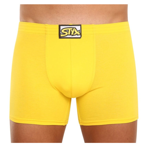 Men's boxers Styx long classic elastic yellow