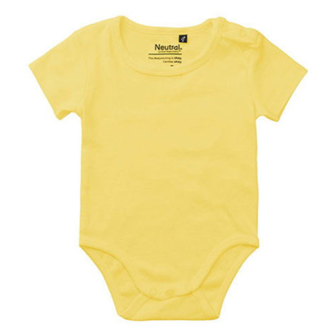 Neutral Dojčenské body s krátkym rukávom NE11030 Dusty Yellow