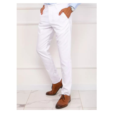 Bílé pánské kalhoty Dstreet UX3770z