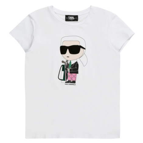 Karl Lagerfeld Tričko  zelená / ružová / čierna / biela