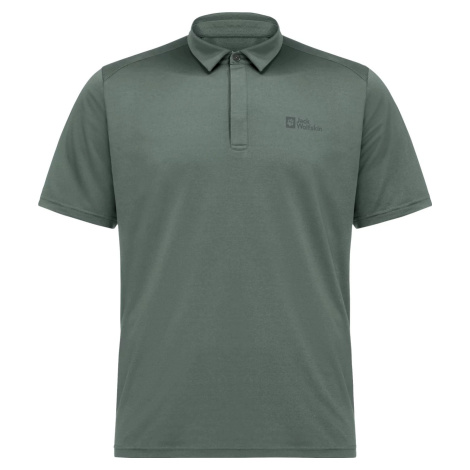 KHAKI POLOKOŠEĽA JACK WOLFSKIN DELFAMI POLO SHIRT 1809801-4311