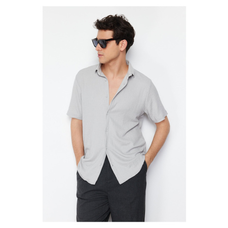 Trendyol Gray Regular Fit Short Sleeve Shirt