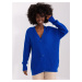 Cobalt blue cardigan with buttons from RUE PARIS