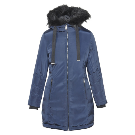 KOROSHI Zimný kabát  námornícka modrá / čierna