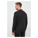 Bavlnený sveter HUGO pánsky, čierna farba, tenký,, 50474813