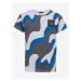 Šedo-modré chlapčenské vzorované tričko SAM 73 Oscar