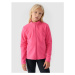 Dievčenská flisová mikina so zipsom 4F JUNIOR FLEECE-JWMM00TFLEF261-55S-HOT PINK