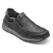 Slipper obuv s výrazným ozdobným šitím Rieker Čierna