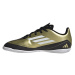 Chlapčenské futbalové kopačky halové ADIDAS F50 Club Messi K IC gold met cloud white core black