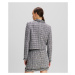 Sako Karl Lagerfeld Embellished Boucle Jacket Black/White/Silver