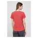 Bavlnené tričko Pepe Jeans Wendy V Neck červená farba