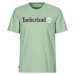 Timberland  Linear Logo Short Sleeve Tee  Tričká s krátkym rukávom Zelená