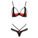 Čierno-červený čipkovaný set Femmina Bikini