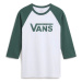 Pánske tričko s krátkym rukávom VANS CLASSIC RAGLAN-WHITE-BISTRO GREEN