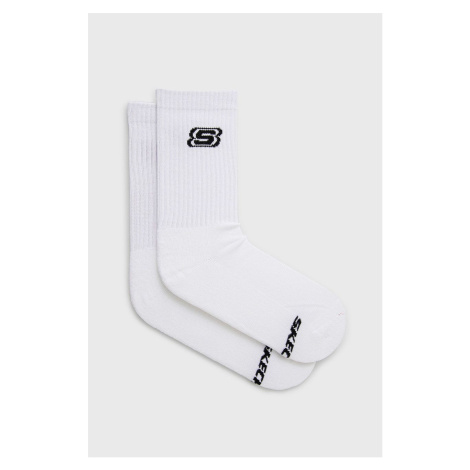 Ponožky Skechers (2-pak) biela farba