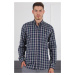 G718 DERBERRY MEN'S SHIRT-LACİVERT