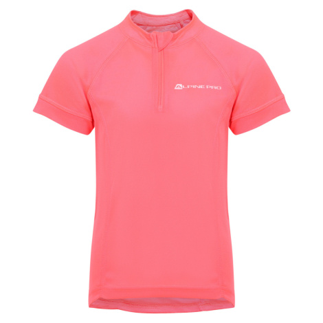 Alpine Pro Obaqo Detské cyklo tričko KTSX379 diva pink