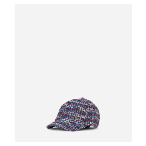 Šiltovka Karl Lagerfeld K/Signature Boucle Cap Blue/Red Multi