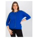Women's blouse plus size with 3/4 sleeves - blue