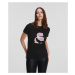 Tričko Karl Lagerfeld Boucle Profile T-Shirt Čierna