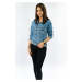 Svetlo modrá krátka dámska džínsová bunda (SF355 #)