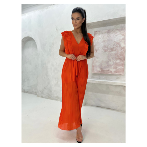 Jumpsuit orange Och Bella BI-1121.orange