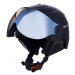 Lyžiarska prilba so štítom BLIZZARD Double Visor ski helmet, black matt, smoke lens, mirror