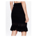 Guess Mini sukňa Pointelle Deeta W3GD41 Z36H2 Čierna Slim Fit