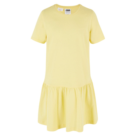 Valance Tee Dress for Girls - Yellow Urban Classics