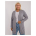 Grey cardigan without fastening plus size