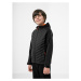 Chlapčenská turistická softshellová bunda 4F JUNIOR BOYS SOFTSHELL JSFM002-20S-DEEP BLACK