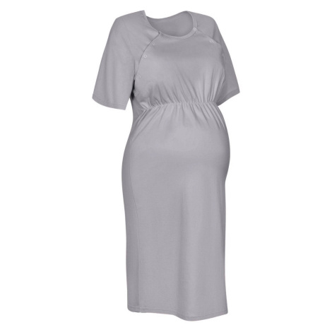 Dámska tehotenská/dojčiaca nočná košeľa Luna, sivá, veľ. L