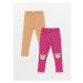 LC Waikiki Lcw Elastic Waist Baby Girl Leggings 2-Pack