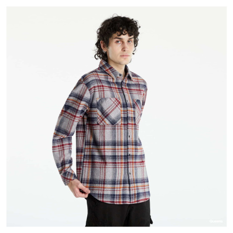 Košeľa Urban Classics Heavy Curved Oversized Checked Shirt Grey/ Red