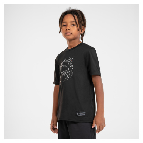 Detské basketbalové tričko TS500 FAST čierne TARMAK