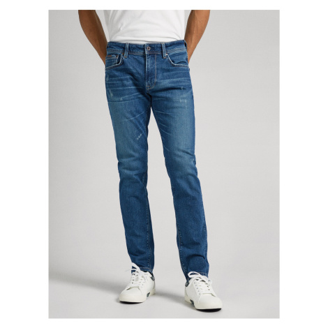 Modré pánske slim fit džínsy Pepe Jeans Stanley