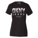 DKNY Tričko  sivá / čierna / biela