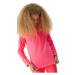 Dievčenská lyžiarska flisová mikina 4F JUNIOR FLEECE UNDERWEAR-JAW23UFLEF033-55S-HOT PINK