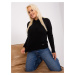 Black short sweater plus size with viscose