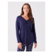 LC Waikiki V-Neck Plain Long Sleeve Women's Pajama Top