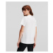 Tričko Karl Lagerfeld Ikonik 2.0 Glitter T-Shirt Biela