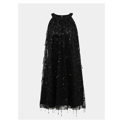 Čierne šaty s flitrami Dorothy Perkins