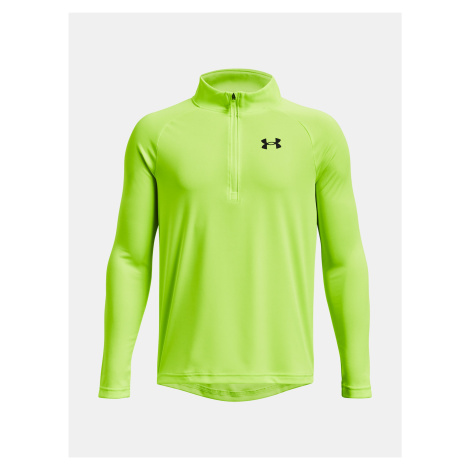 Neónovo zelené športové tričko Under Armour UA Tech 2.0 1/2 Zip