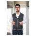 37376 Dewberry Houndstooth Patterned Mens Knit Vest-GREY